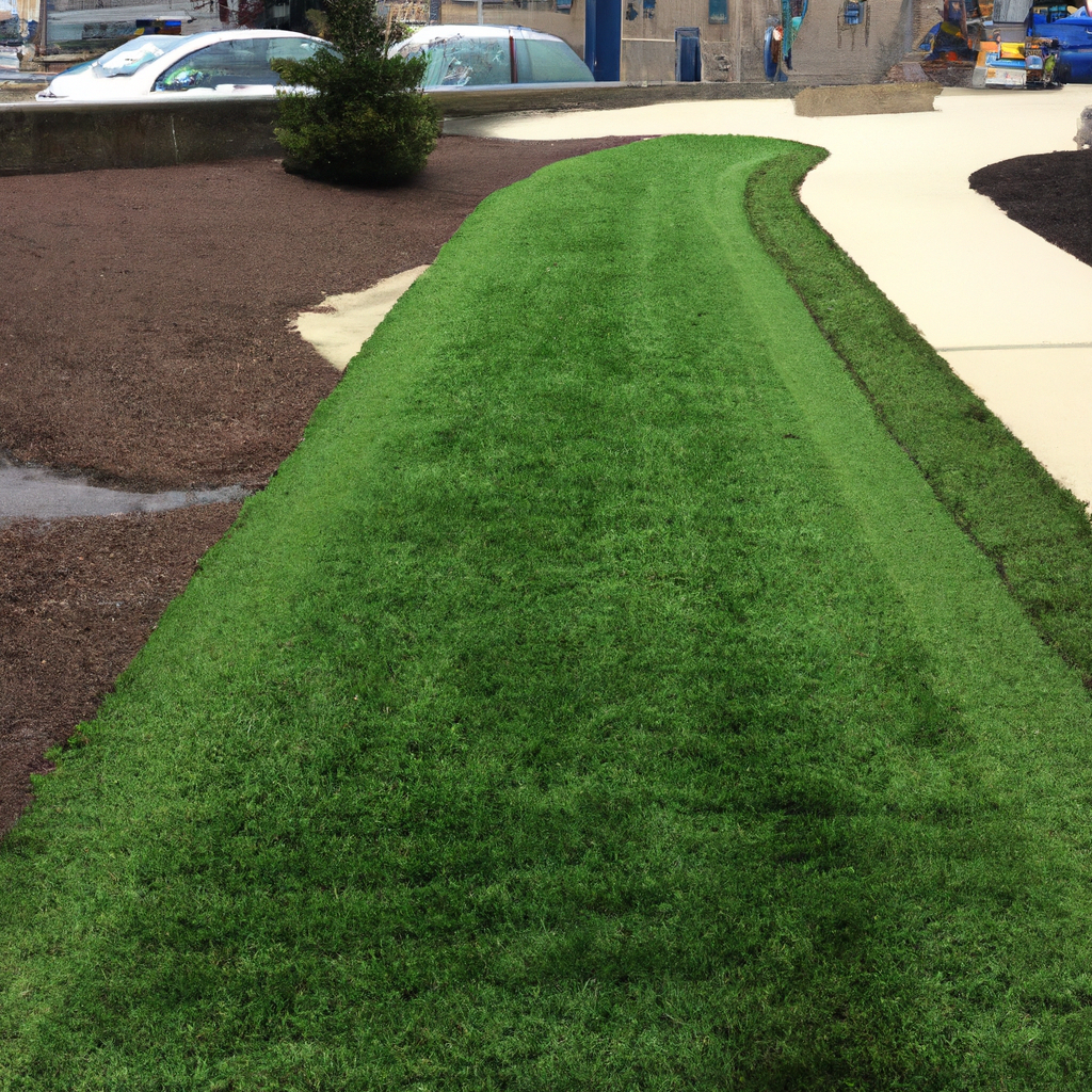 Commercial artificial grass installation in Cincinnati