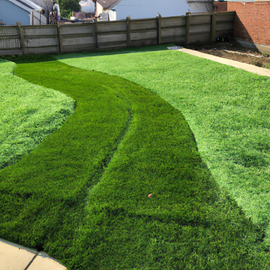 Beautiful artificial grass installation in a Cincinnati backyard