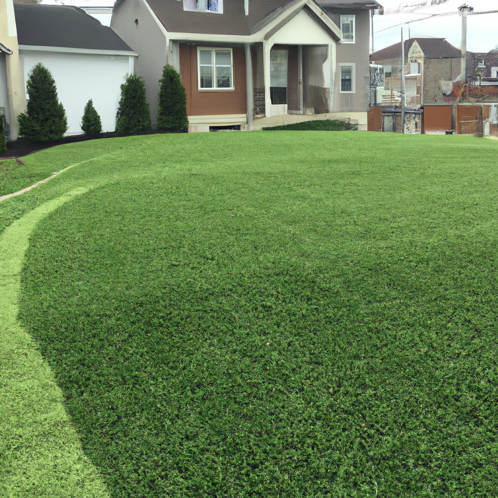 Residential artificial grass lawn in Cincinnati