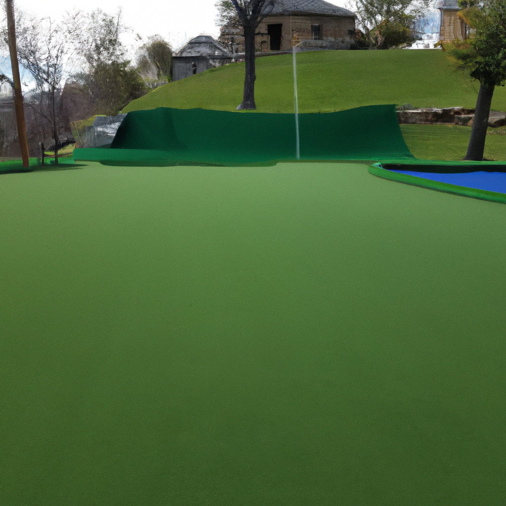 Putting green with artificial grass in Cincinnati